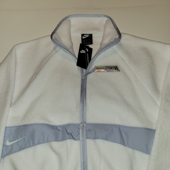 Nike Sportswear Women's Sherpa Jacket White - Picture 2 of 16